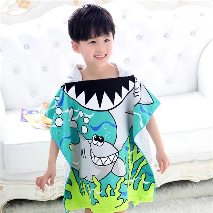 cartoon bathrobe towel for kids (2)